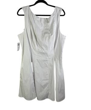 NWT Abercrombie & Fitch White Sleeveless Fit Flare Dress XXL MSRP $80